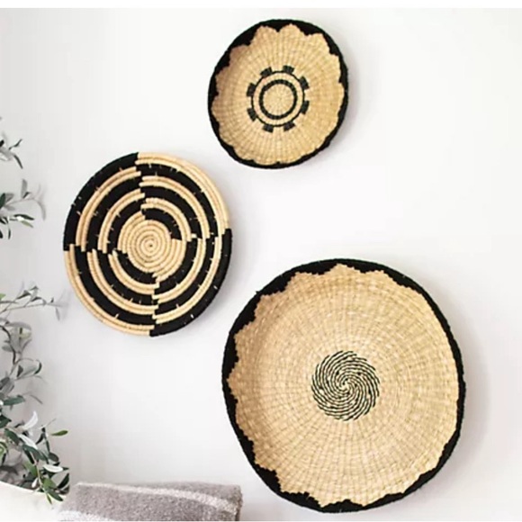 3-Piece Woven Hanging Wall Basket Decor by Lauren McBride